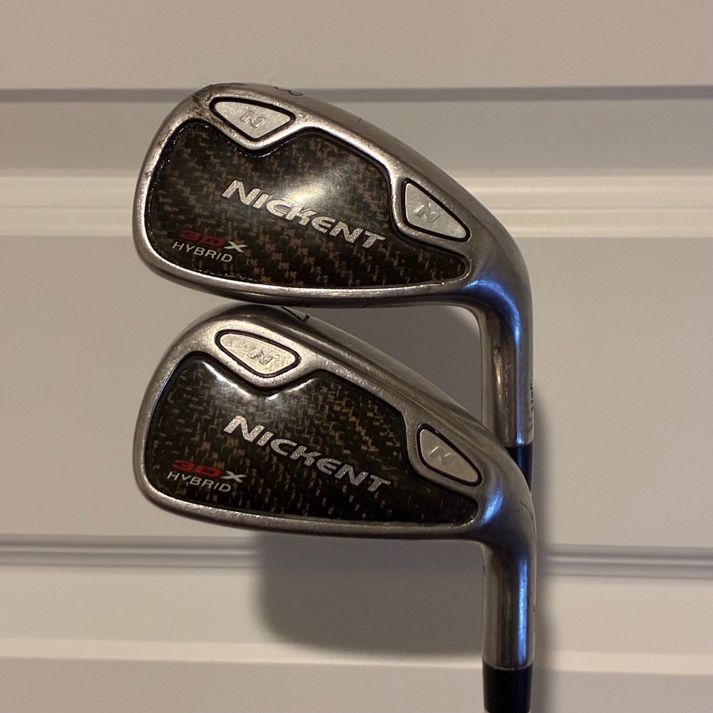 Nickent 3DX Hybrid Iron Set Mens 7 & 8 Iron Black UST SR2 Regular Graphite Shaft